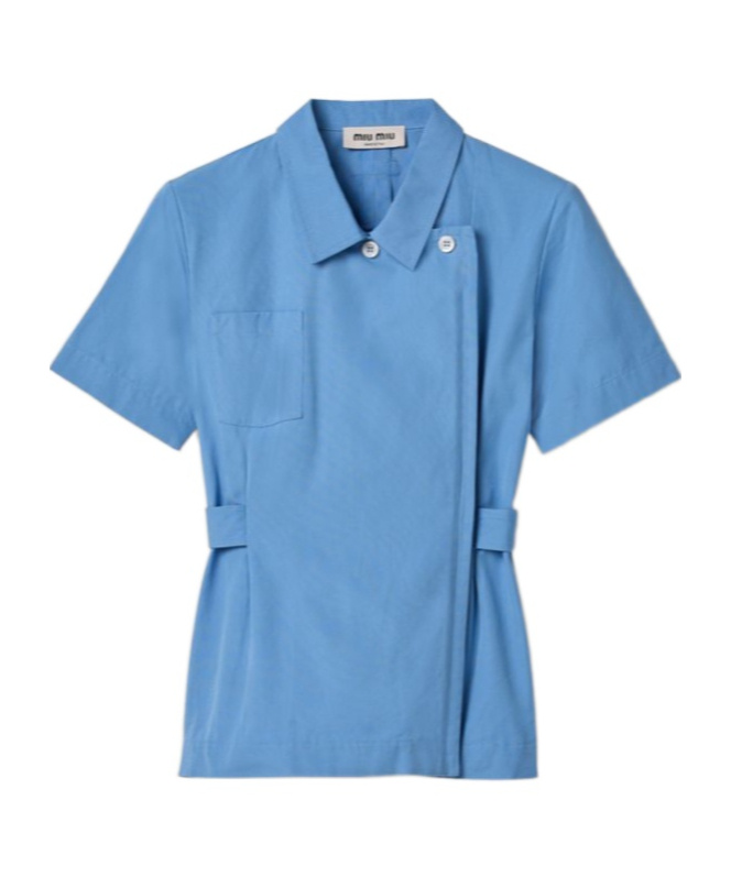 Miu Miu Hemd Aus Canvas In Blue