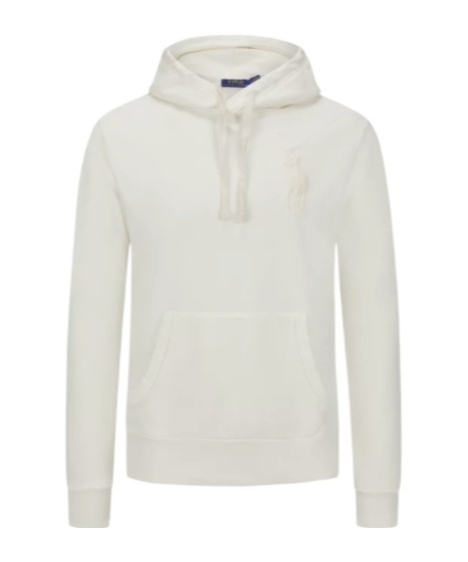 Polo Ralph Lauren Big Pony Loopback Fleece Hoodie In White