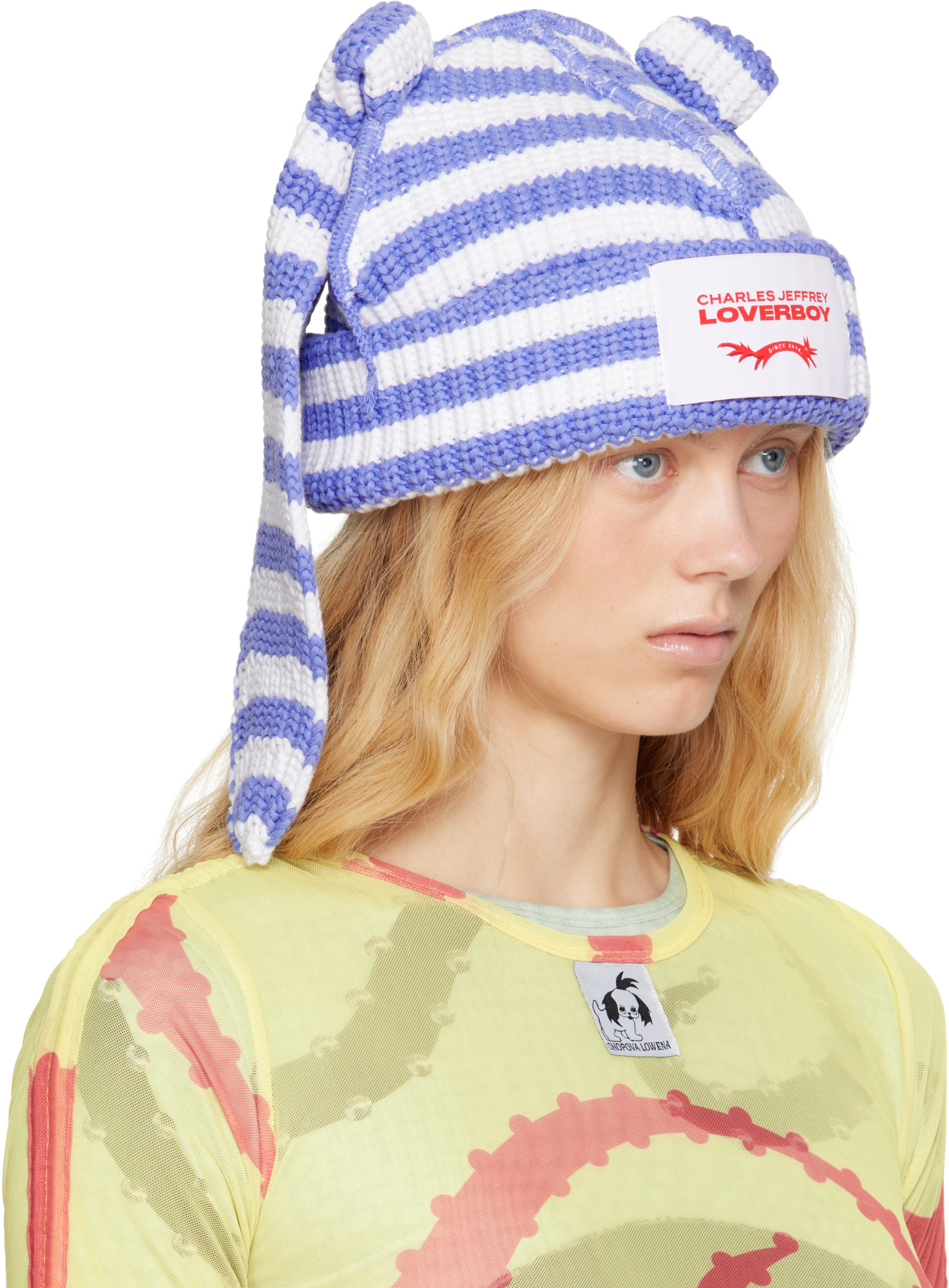 Charles Jeffrrey Loverboy Chunky Rabbit Beanie In Multicolor