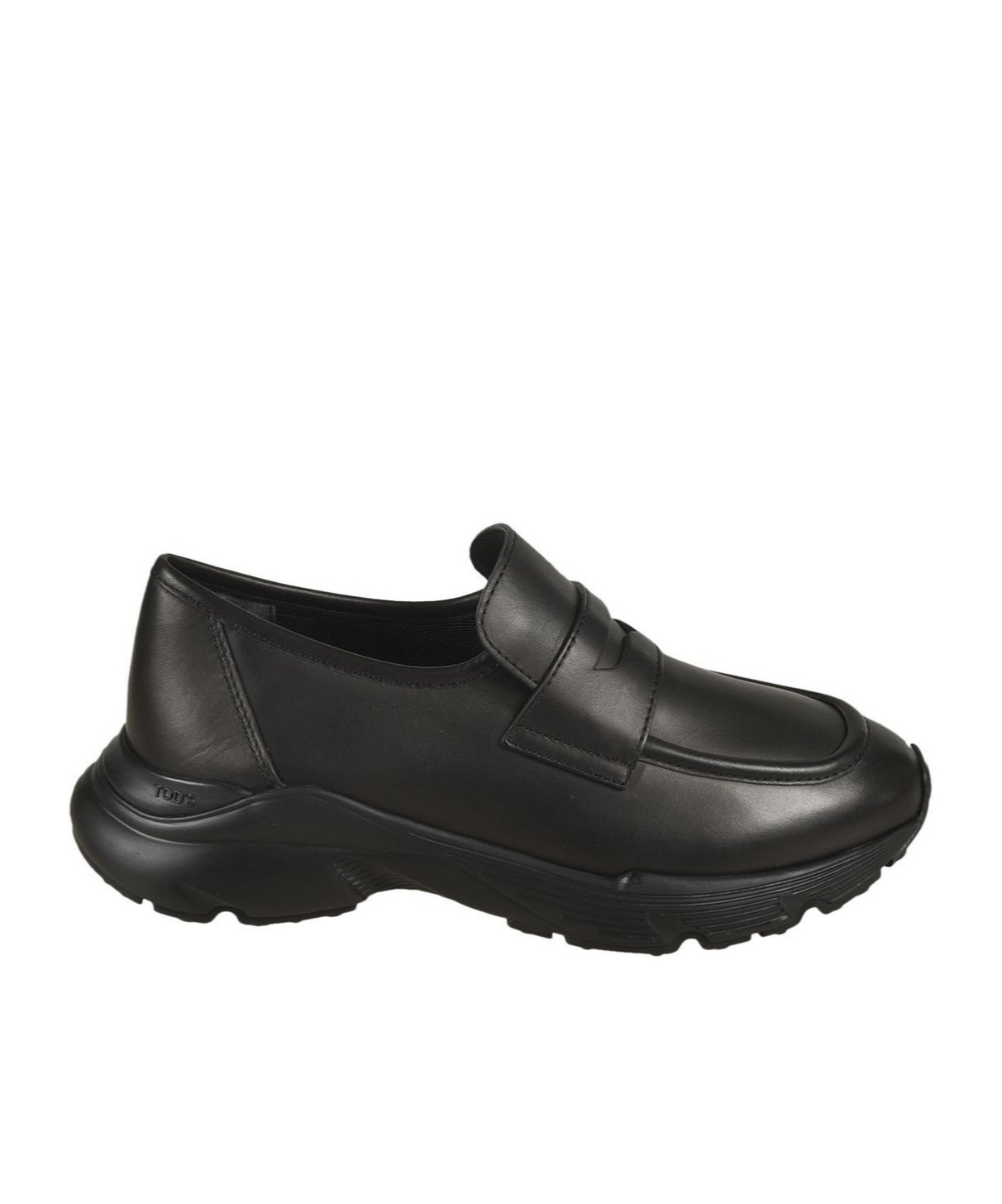 Tod's Penny Bar Sporty Loafers In Black