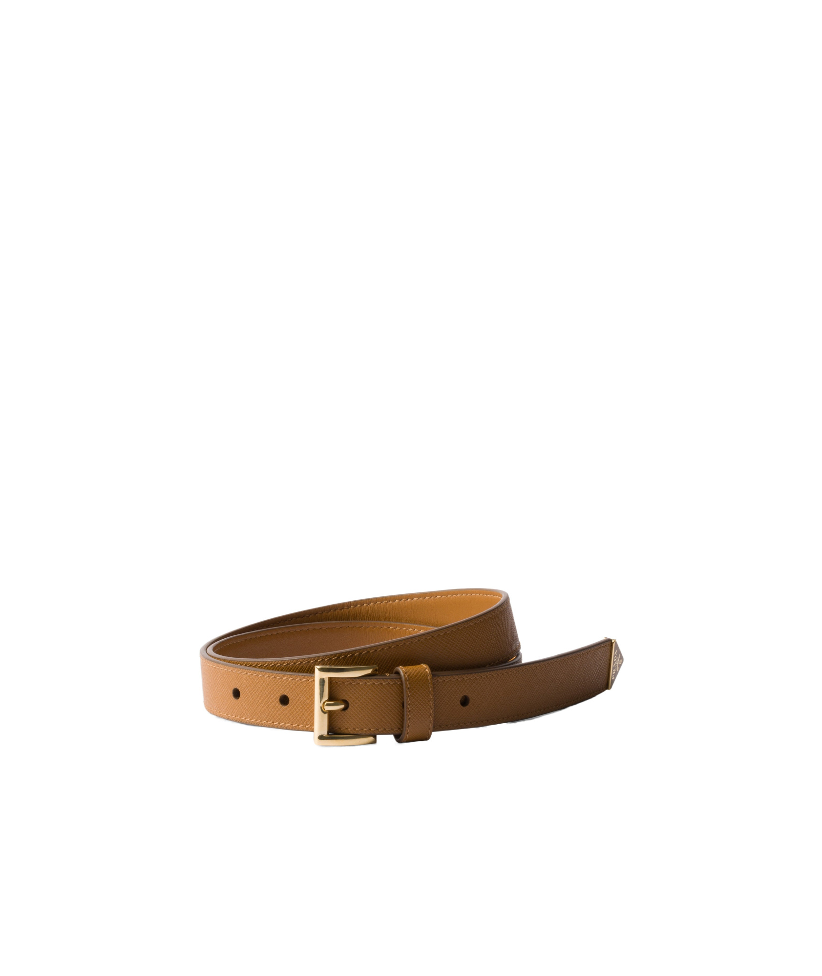 PRADA PRADA LOGO DETAILED BUCKLED BELT