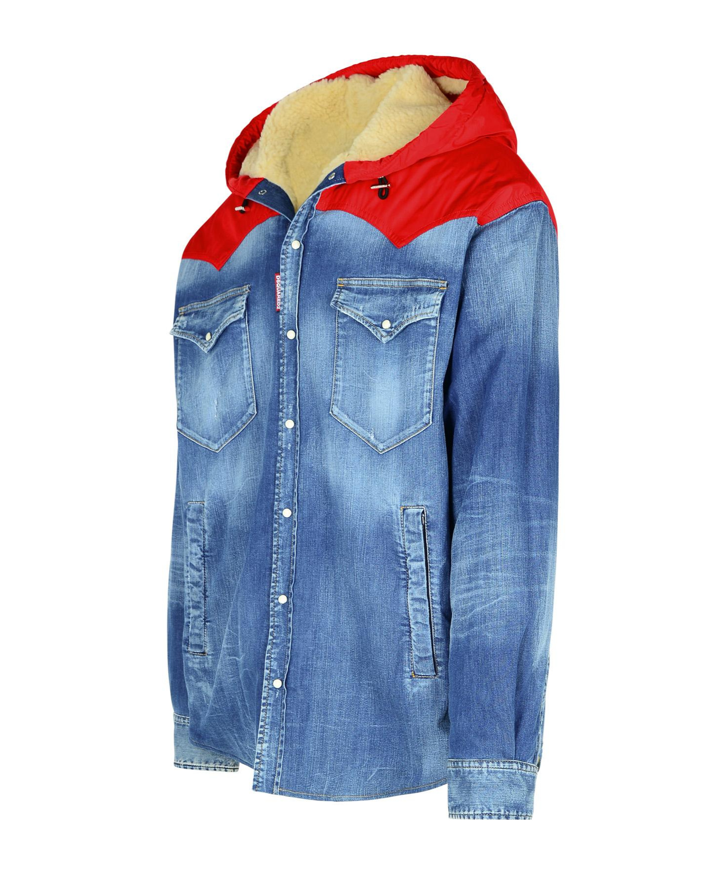 Shop Dsquared2 Panelled Jacket In Blue