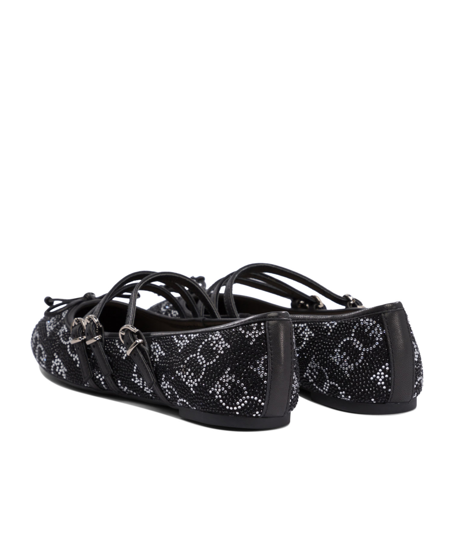 PINKO CRYSTAL-EMBELLISHED BALLET FLATS