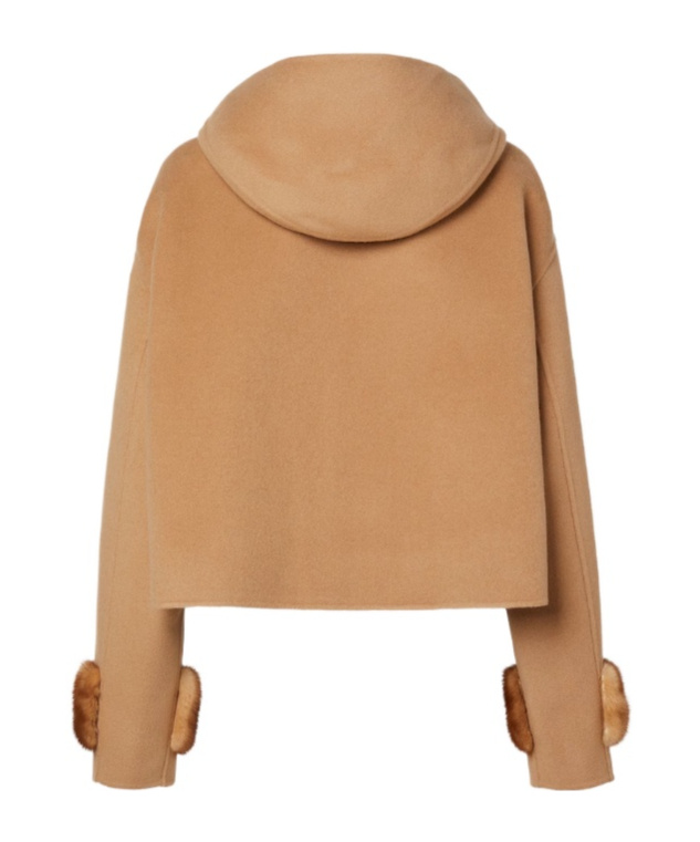 Fendi Beige Double-sided Cashmere Jacket In Brown