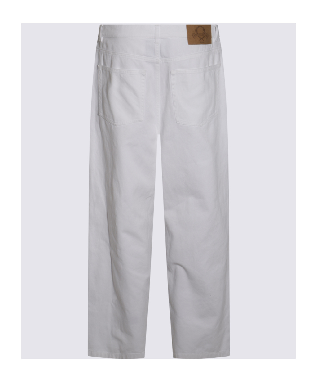 Moschino Relaxed Fit Trousers Tailored Accents In White