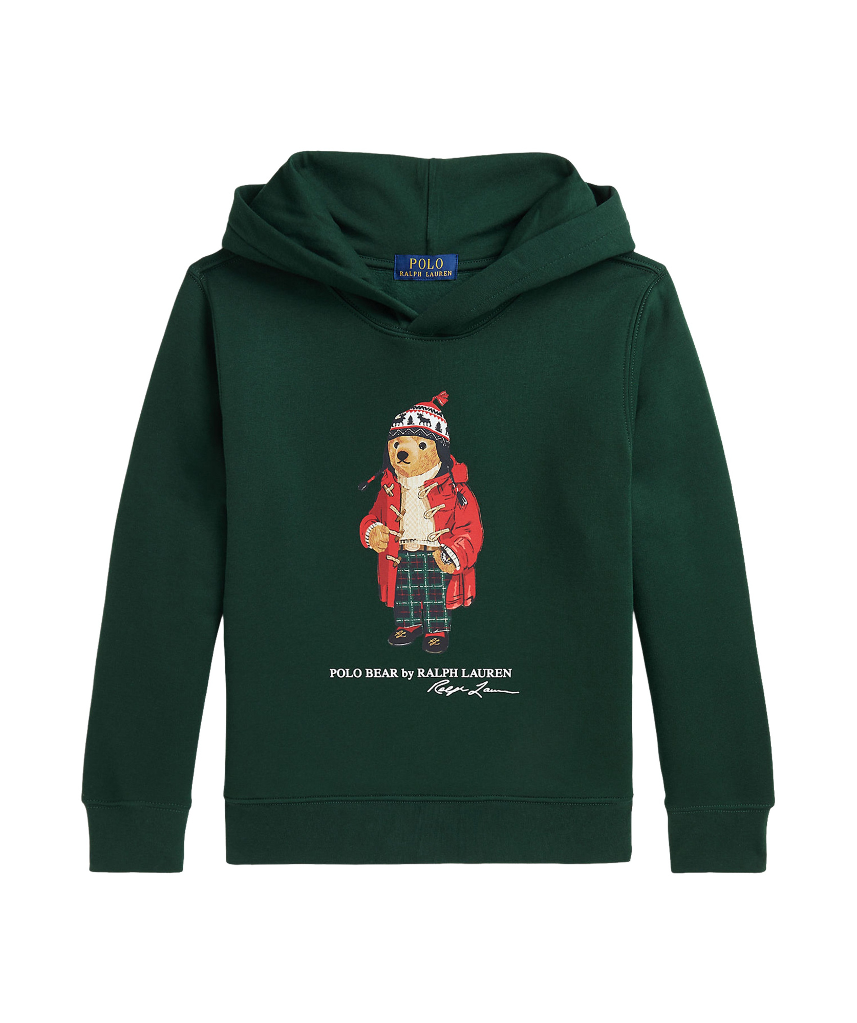 Polo Ralph Lauren Felpa Polo Bear Con Cappuccio In Green
