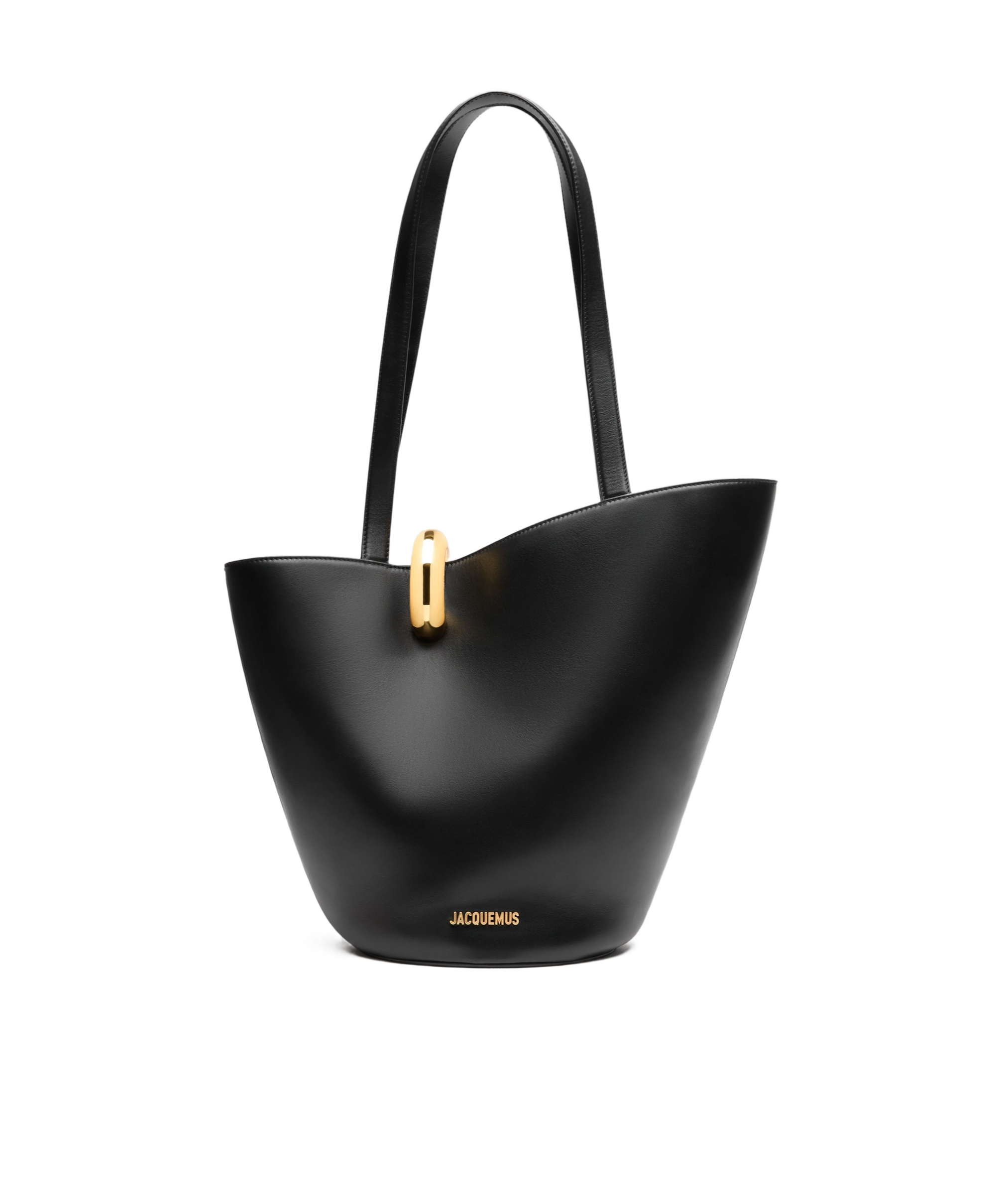 Jacquemus Asymmetrical Shoulder Bag In Black