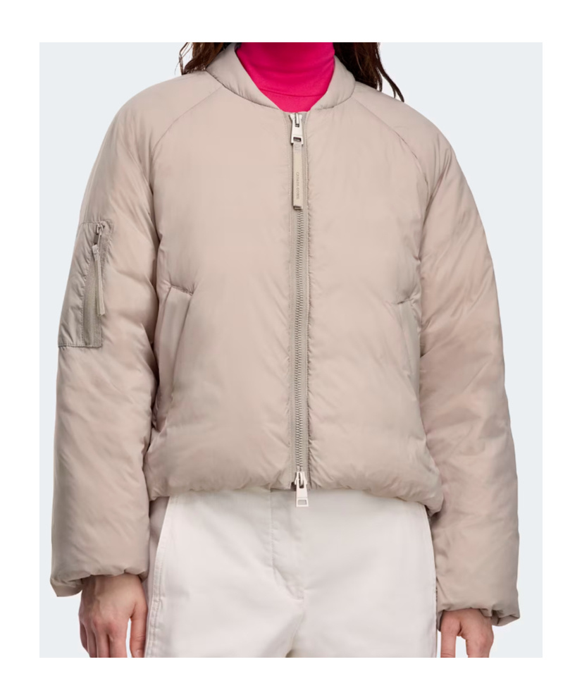 Canada Goose Quilted Bomber Jacket Featuring Long Sleeves In Multi