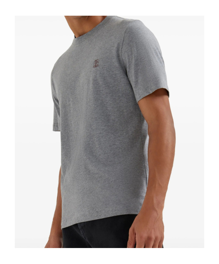 Brunello Cucinelli T-shirts In Gray