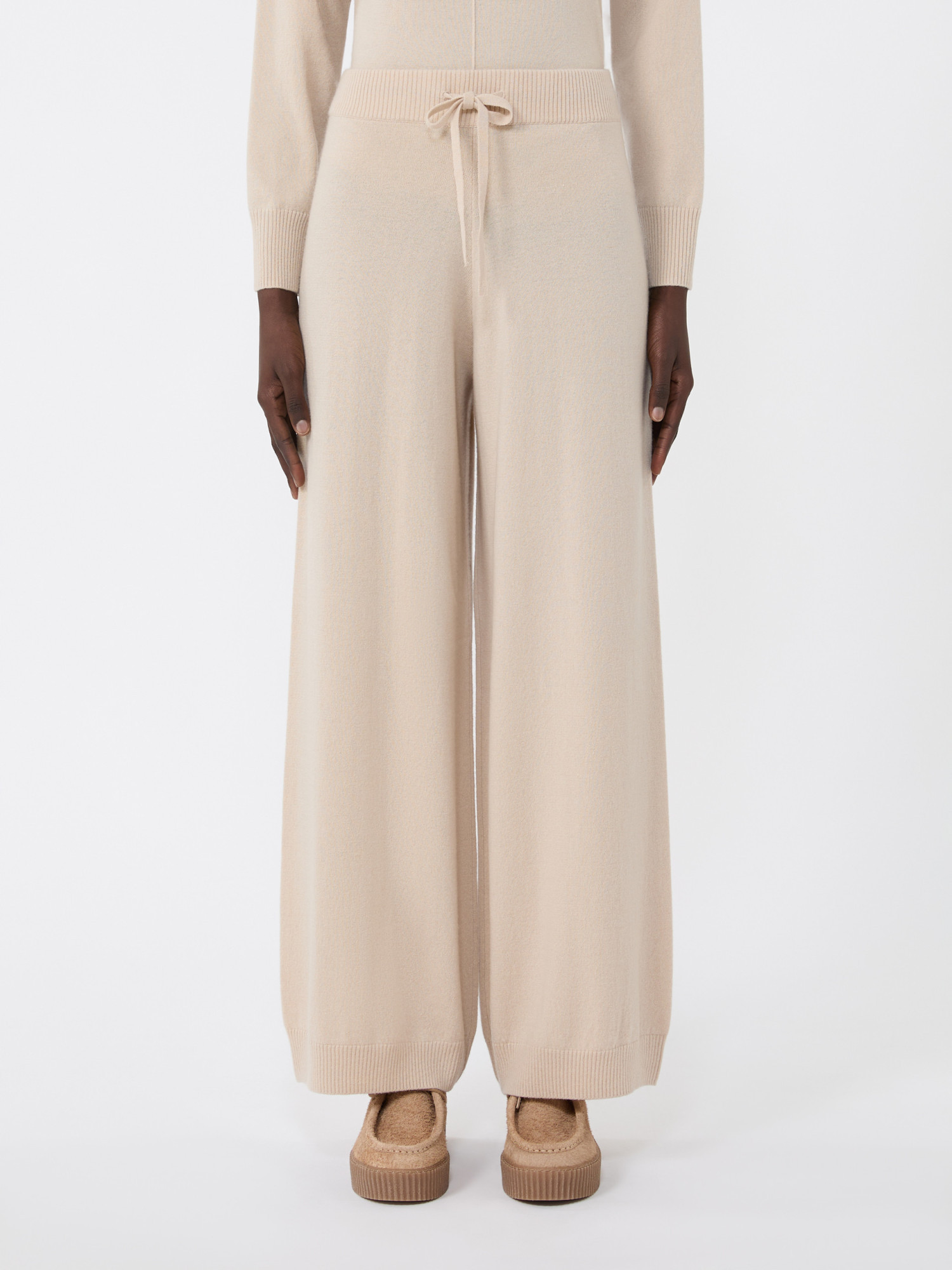 Weekend Max Mara Wool And Cashmere Trousers In Neutral