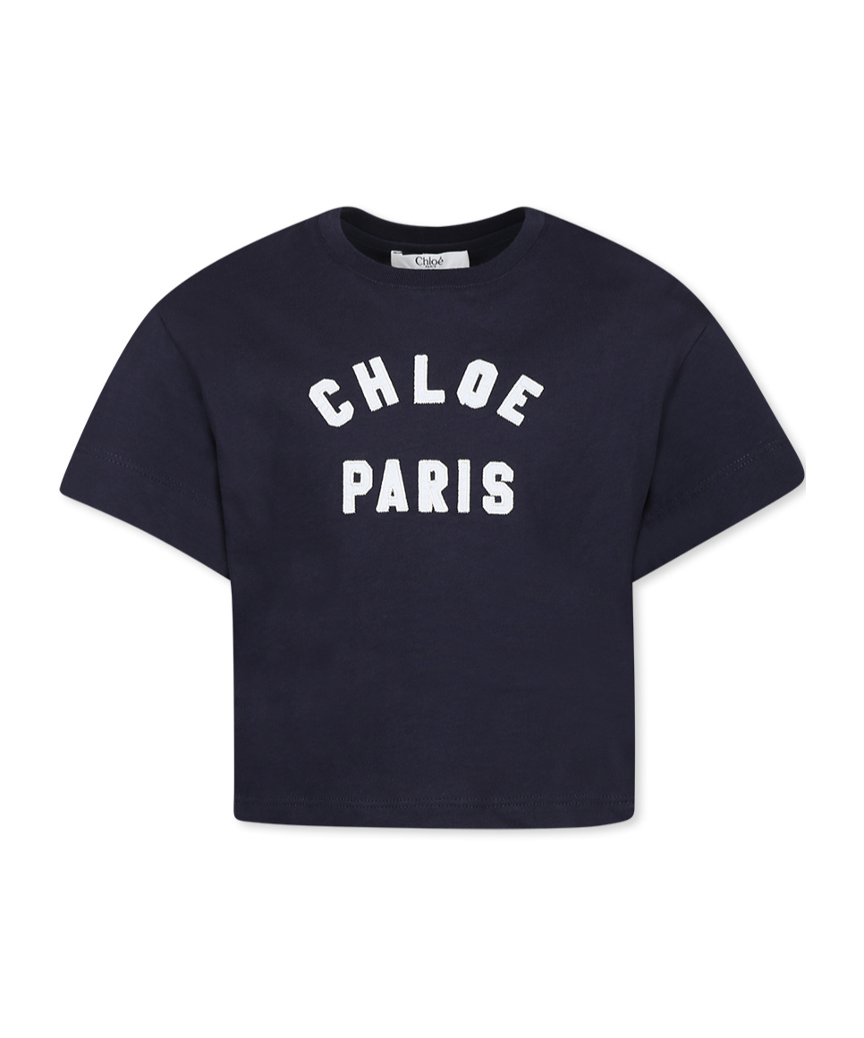Chloé Logo-embroidered T-shirt In Black