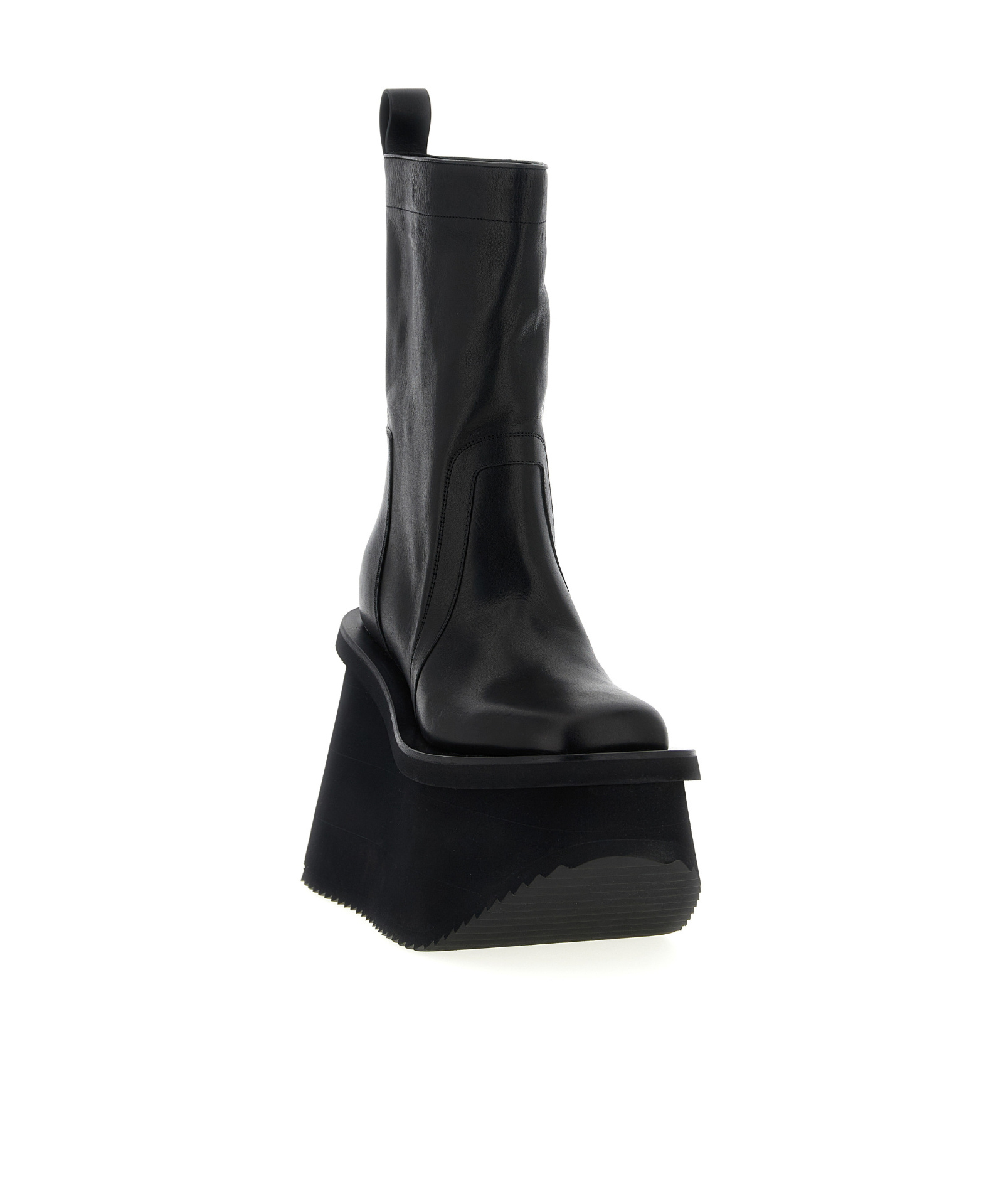 Rick Owens 14mm Factory Topstitching Platform Boots In Black