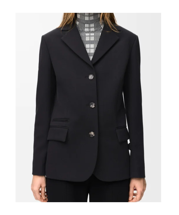 Loewe Wool-blend Single-breasted Blazer In Black