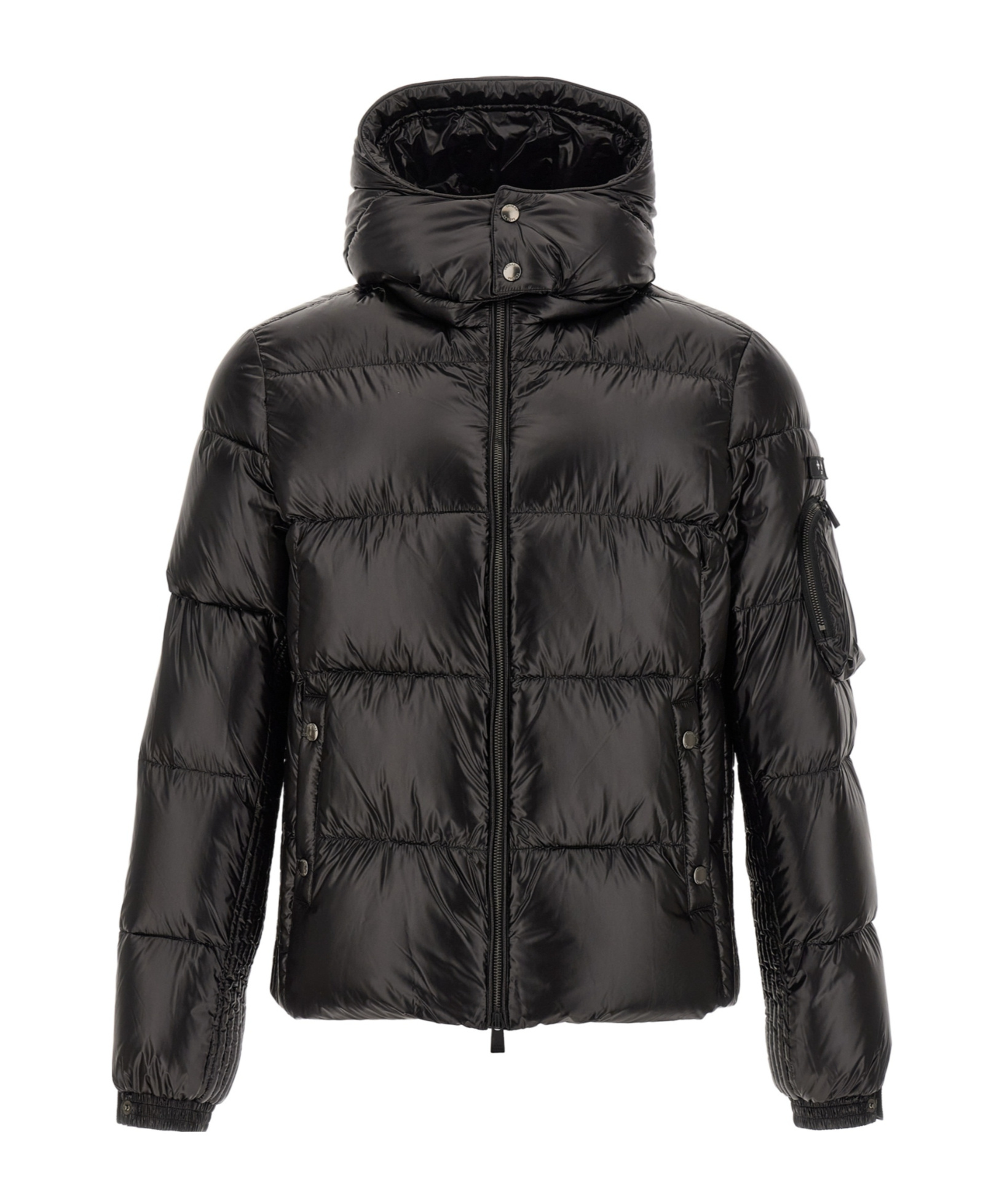 Tatras Belbo Black Down Jacket With Hood And Logo Patch On The Side In Tech Fabric Man In Black