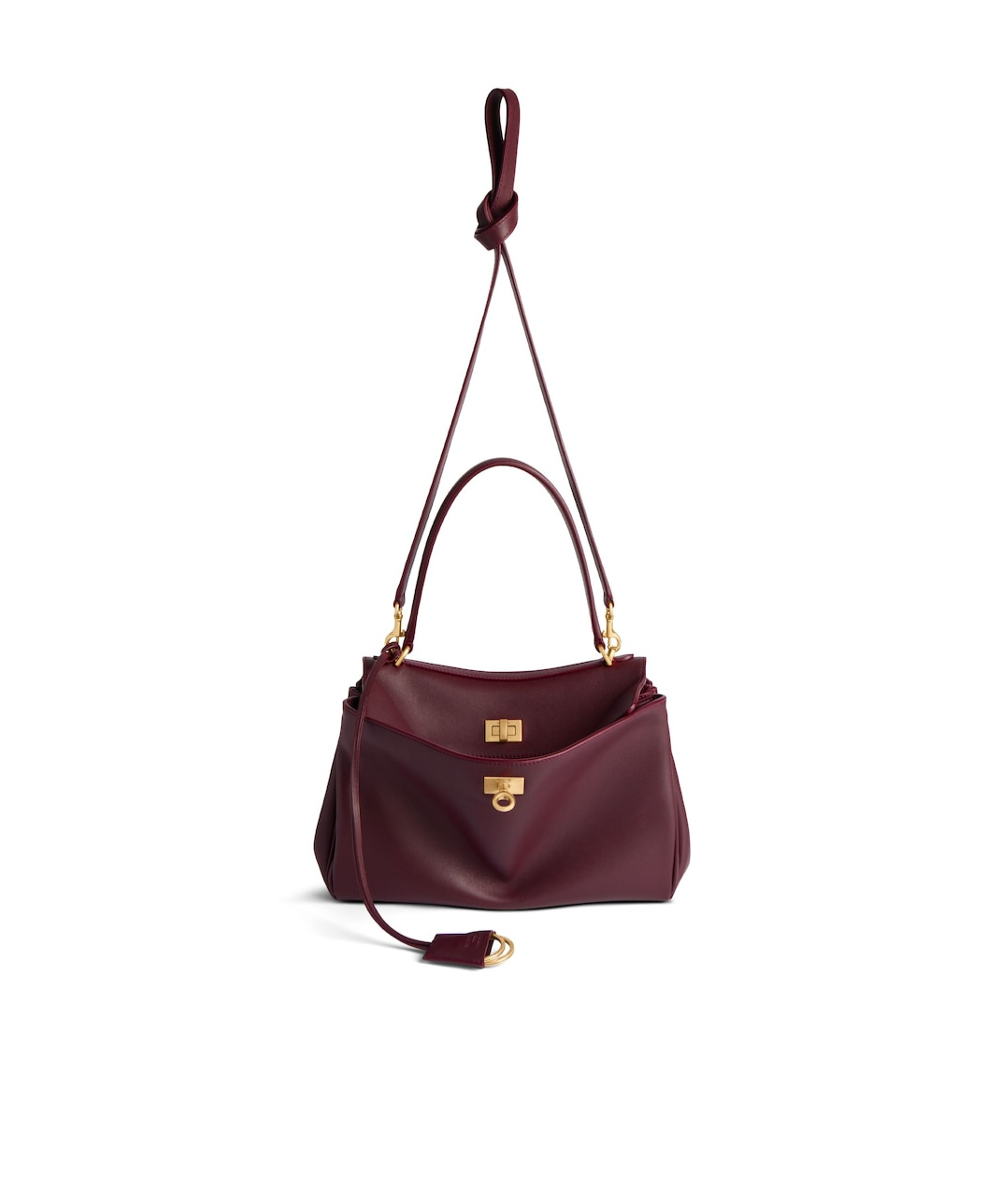 Balenciaga Women's Rodeo Small Handbag In Dkburgundy