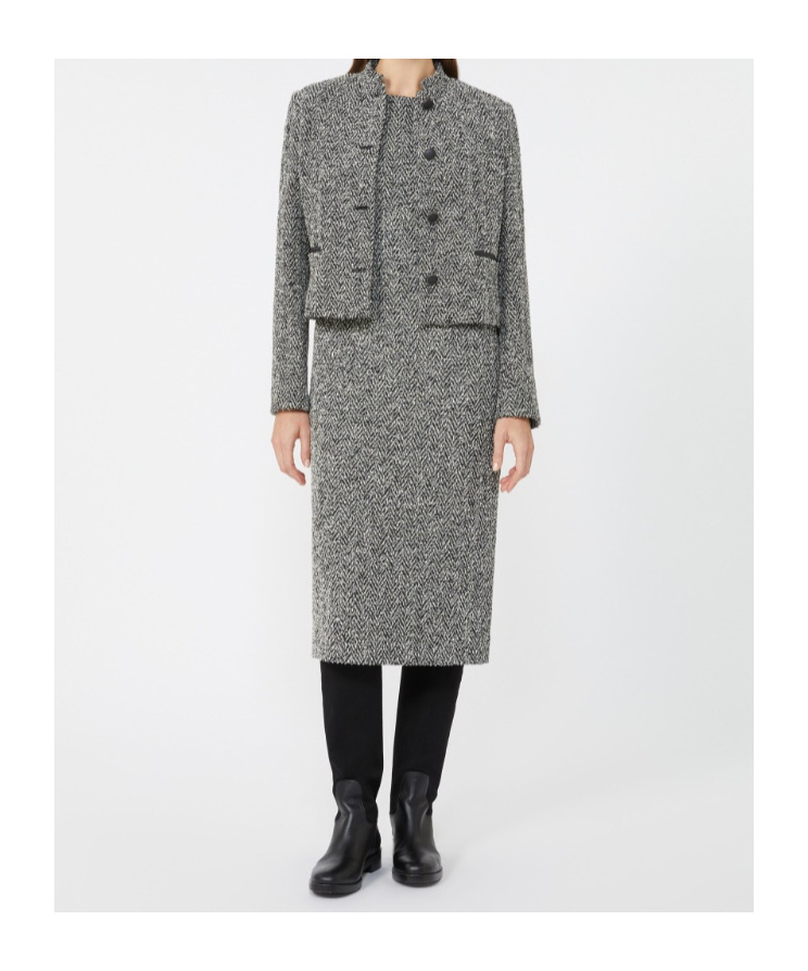 Max Mara Giugno Cotton And Wool-blend Midi Dress In Gray