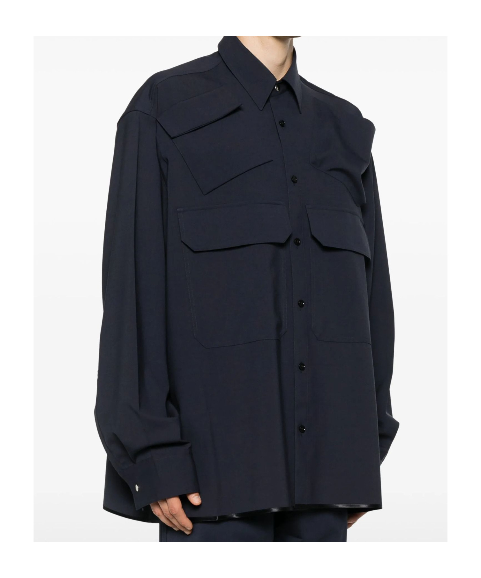 Oamc Troy Shirt In Midnight Blue