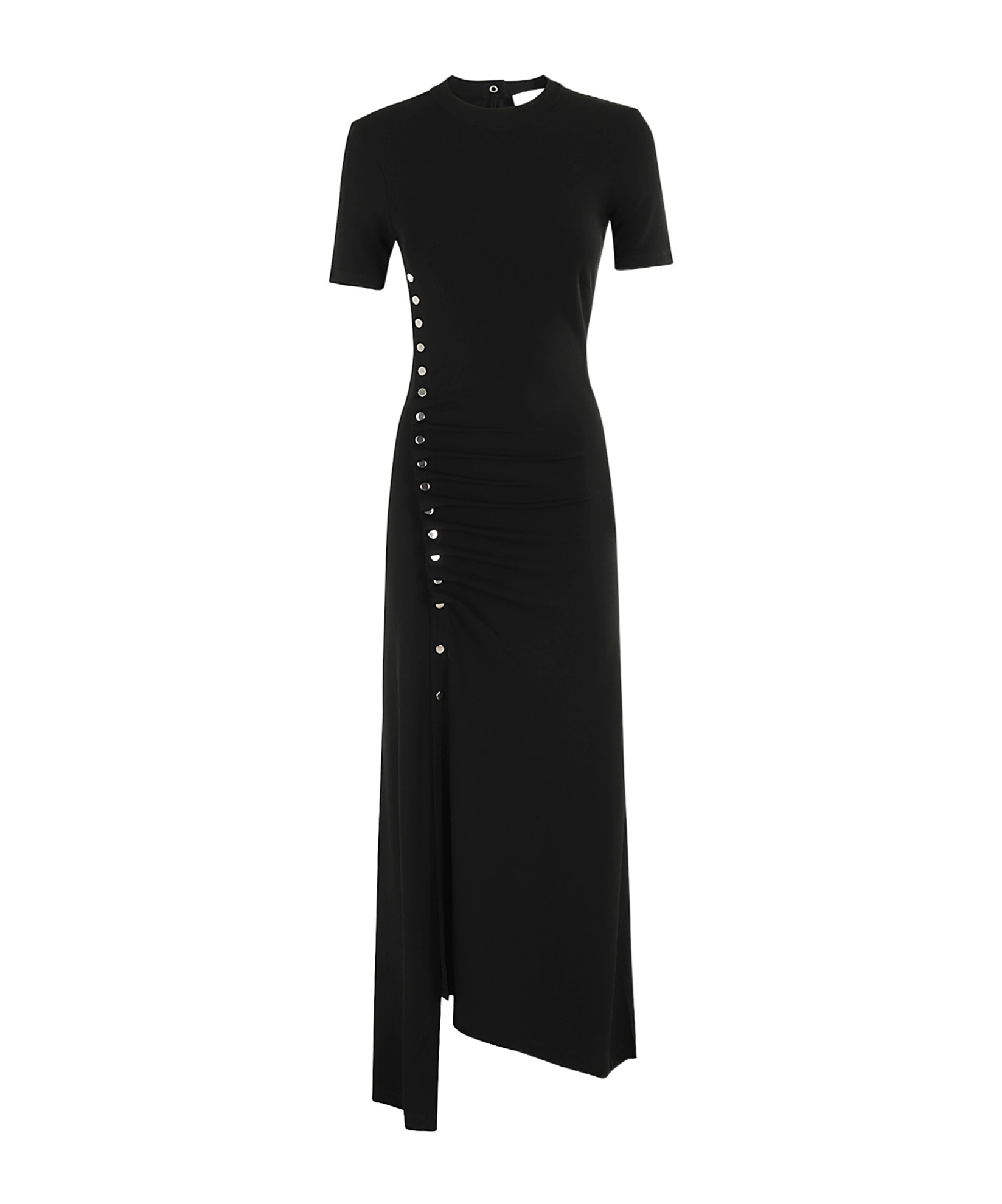 Shop Rabanne Pleated Dress In Black