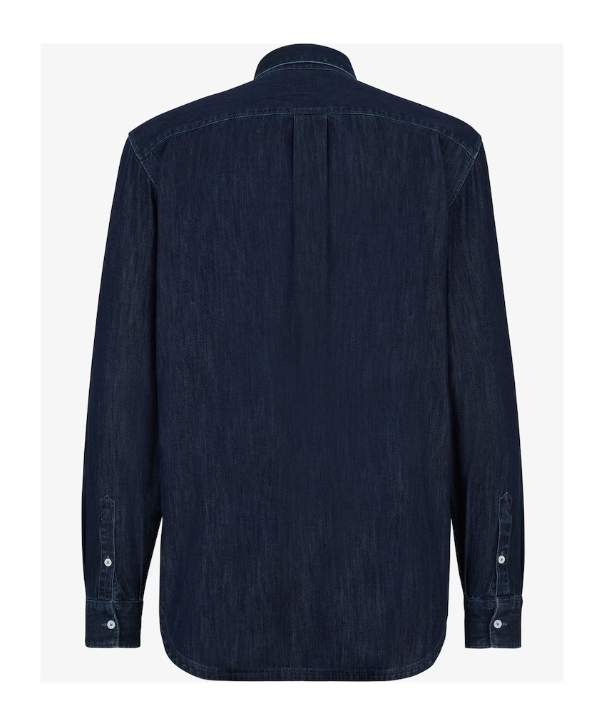 Fendi Ff Long-sleeved Shirt In Black