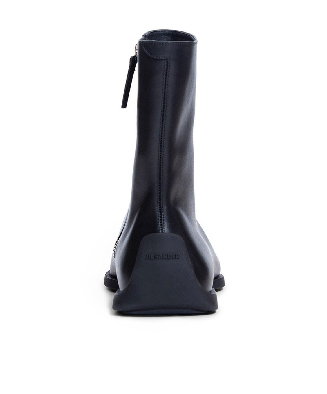 Jil Sander Men Leather Zip-up Ankle Boot In Blue
