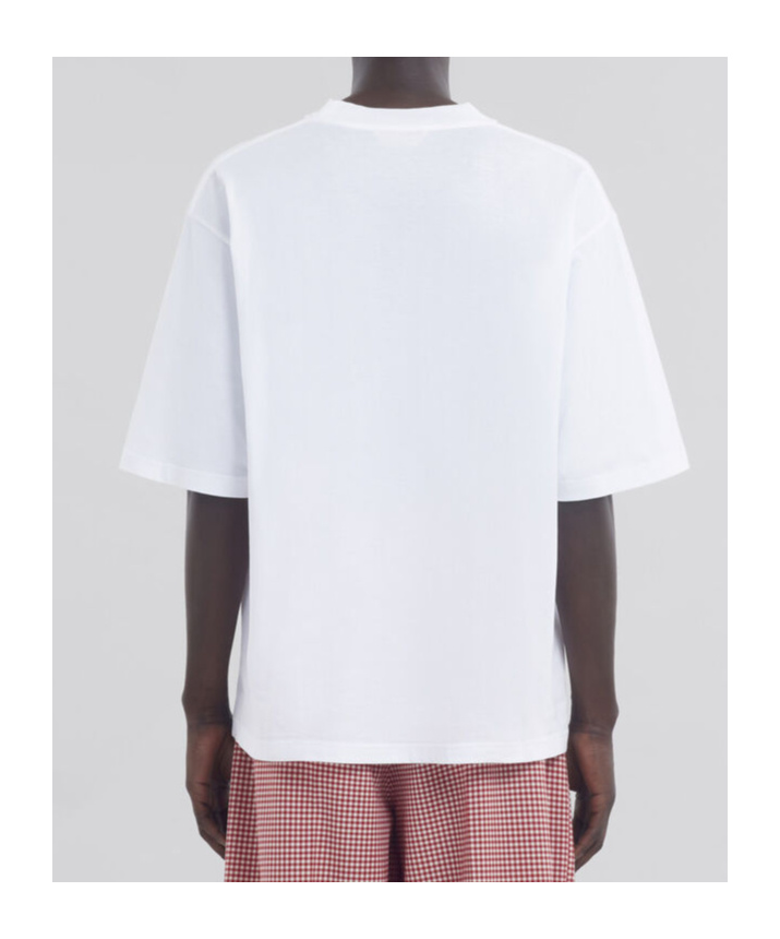 Shop Marni Black T-shirt With Pop Fields Logo In White