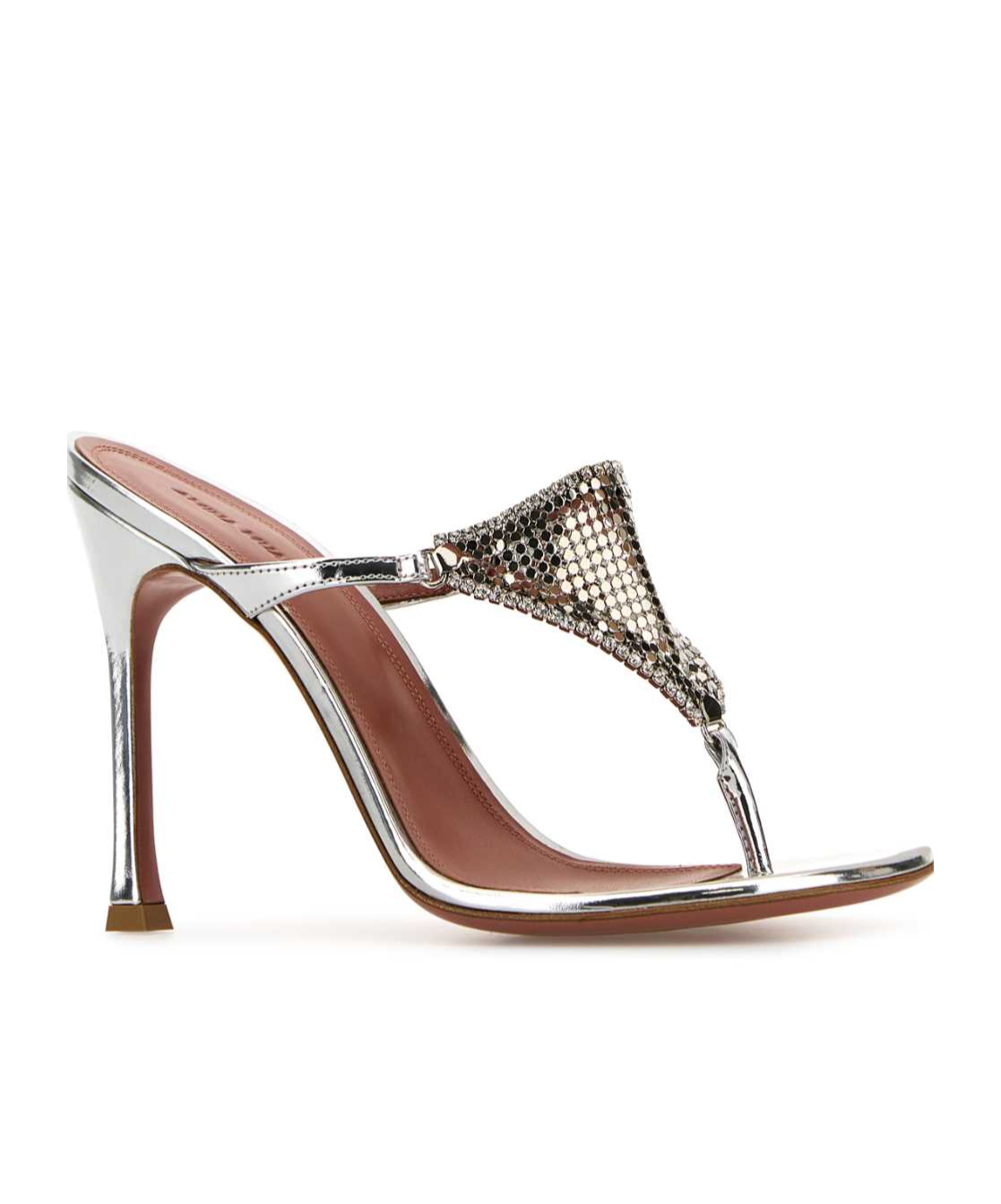 Amina Muaddi Clim-toed High-heeled Sandals In Silver