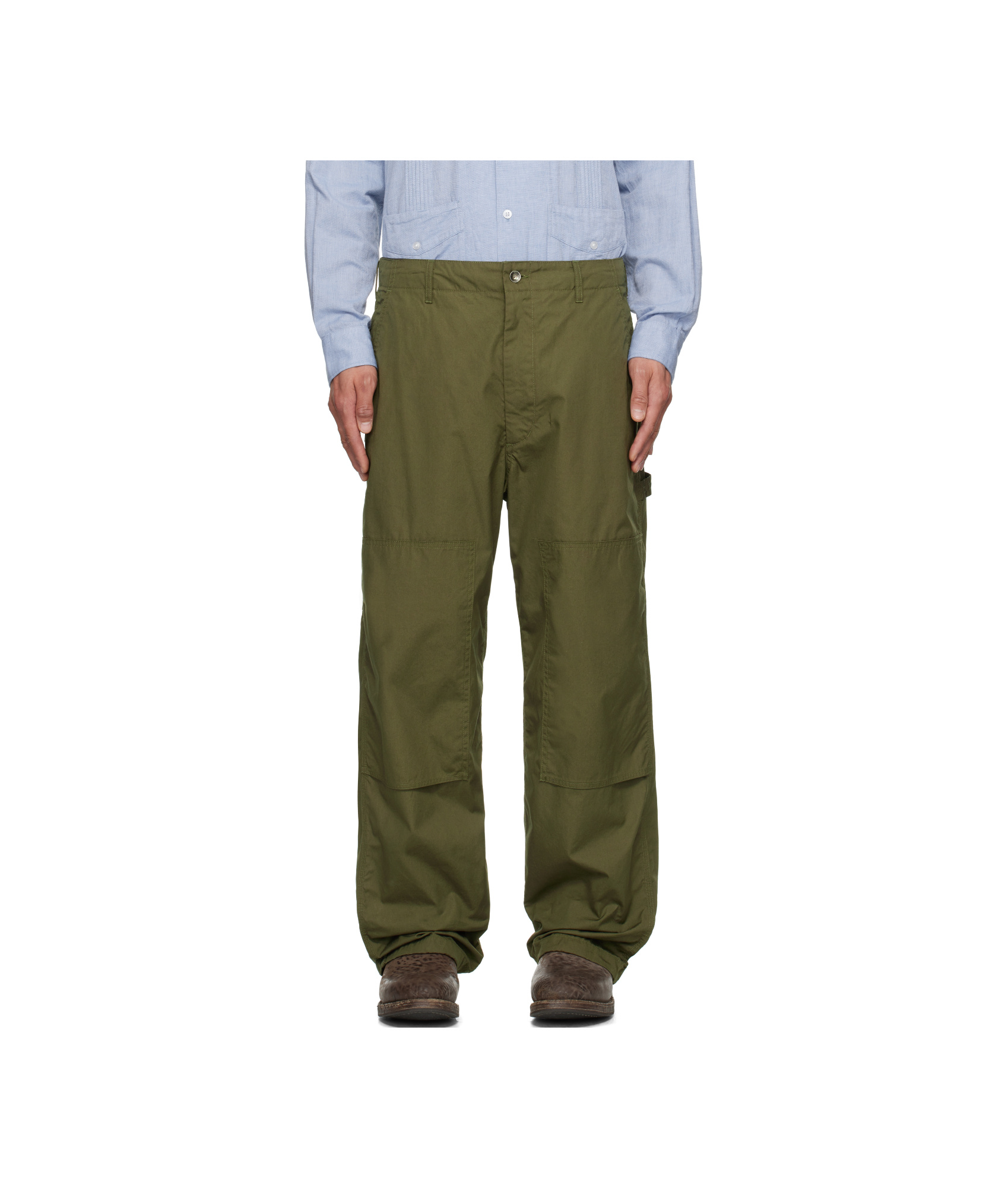 Engineered Garments Khaki Cloth Painter Trousers In Khaki