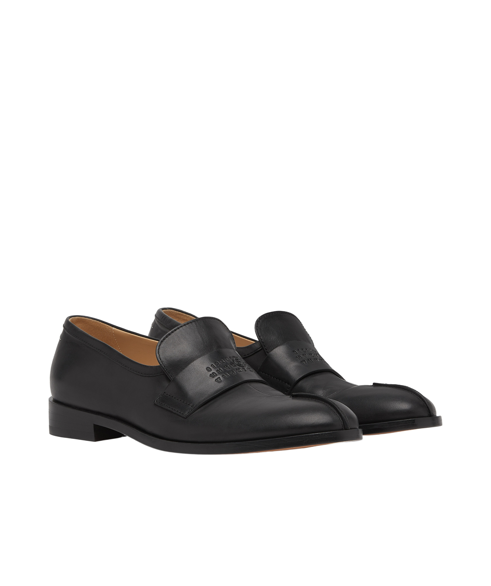 Mm6 Maison Margiela New Classic Stitch Moccasins In Black