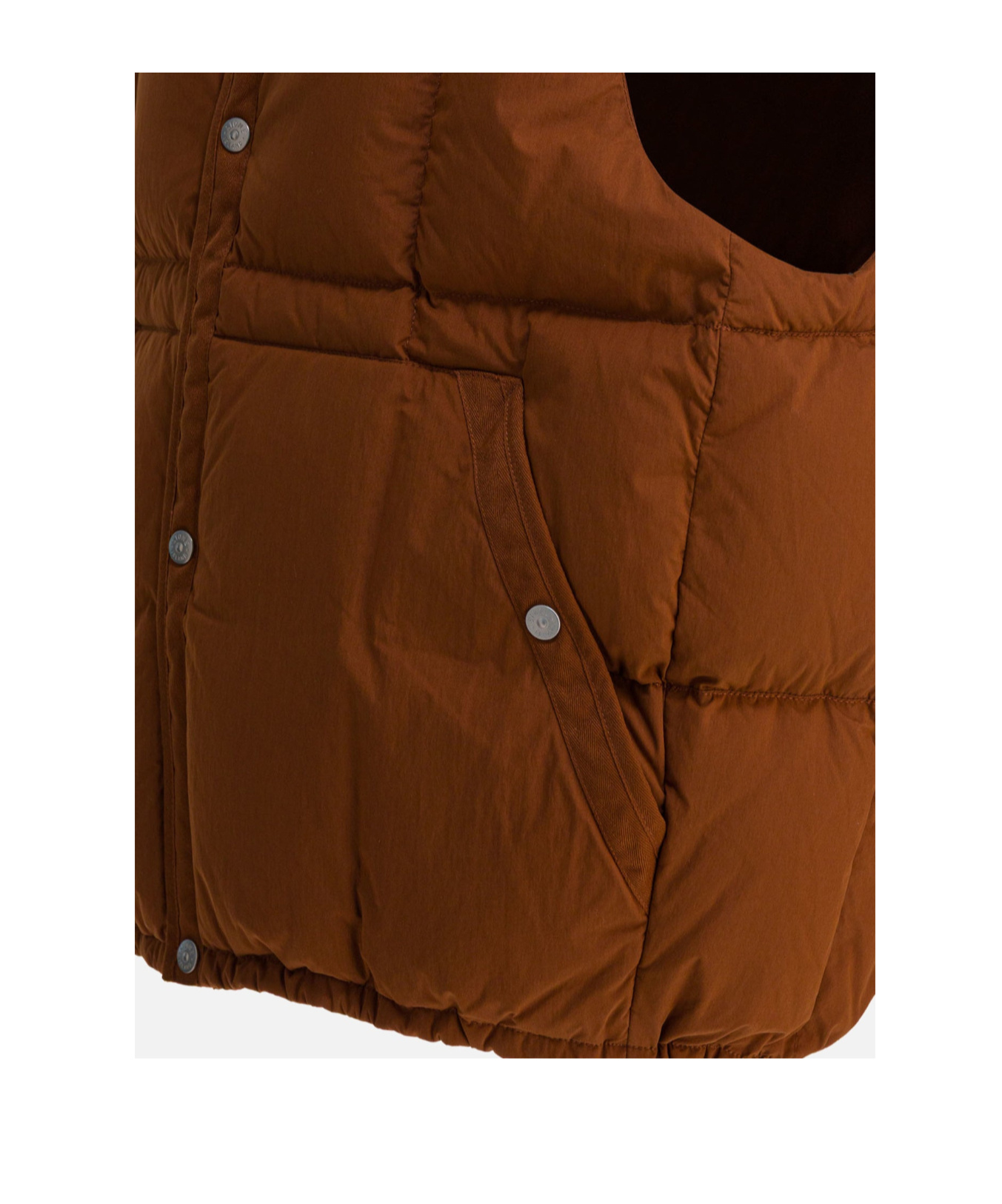 Stone Island Turtleneck Vest In Brown