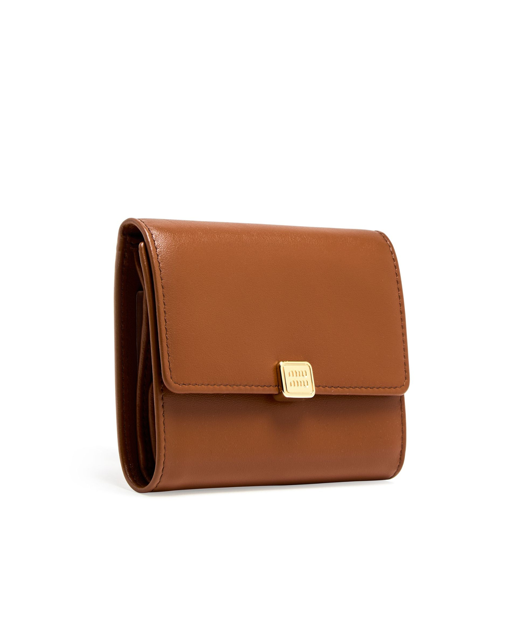 Miu Miu Small Flip Wallet In Brown