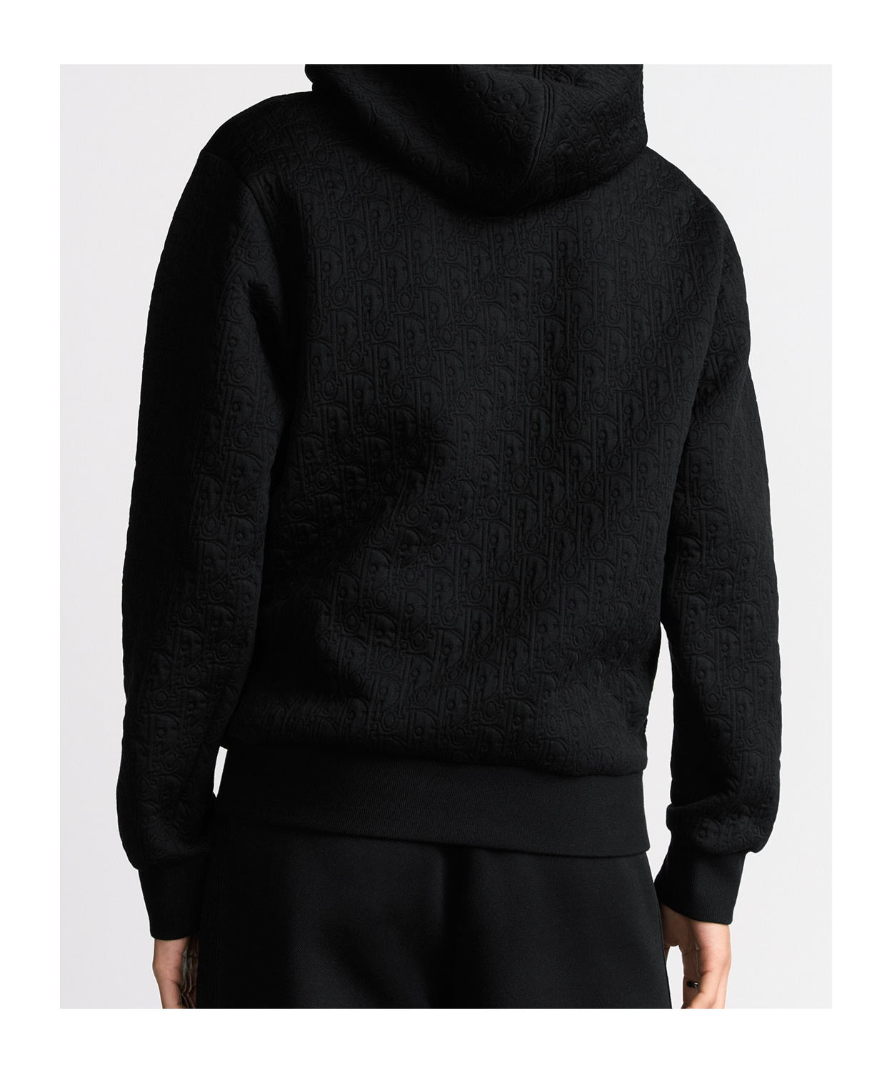 Dior Hooded Long-sleeved Hoodie In Black