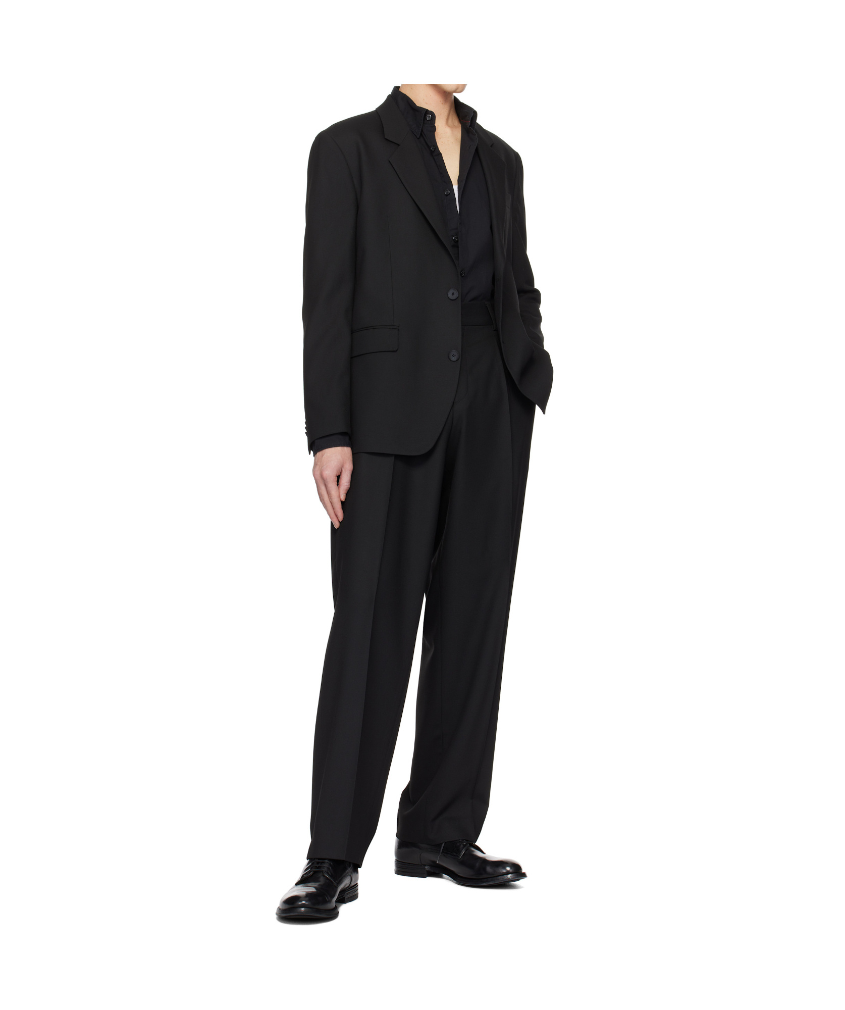 Hugo Boss Lapel Long Sleeve Suit In Black