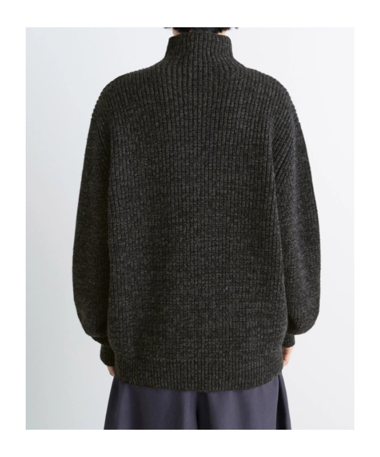 Lemaire Yak Alpaca High Neck Sweater In Black