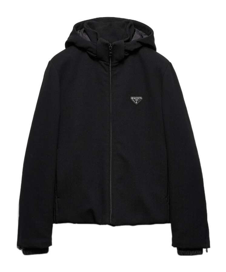 Prada Stretch Technical Fabric Jacket In Black