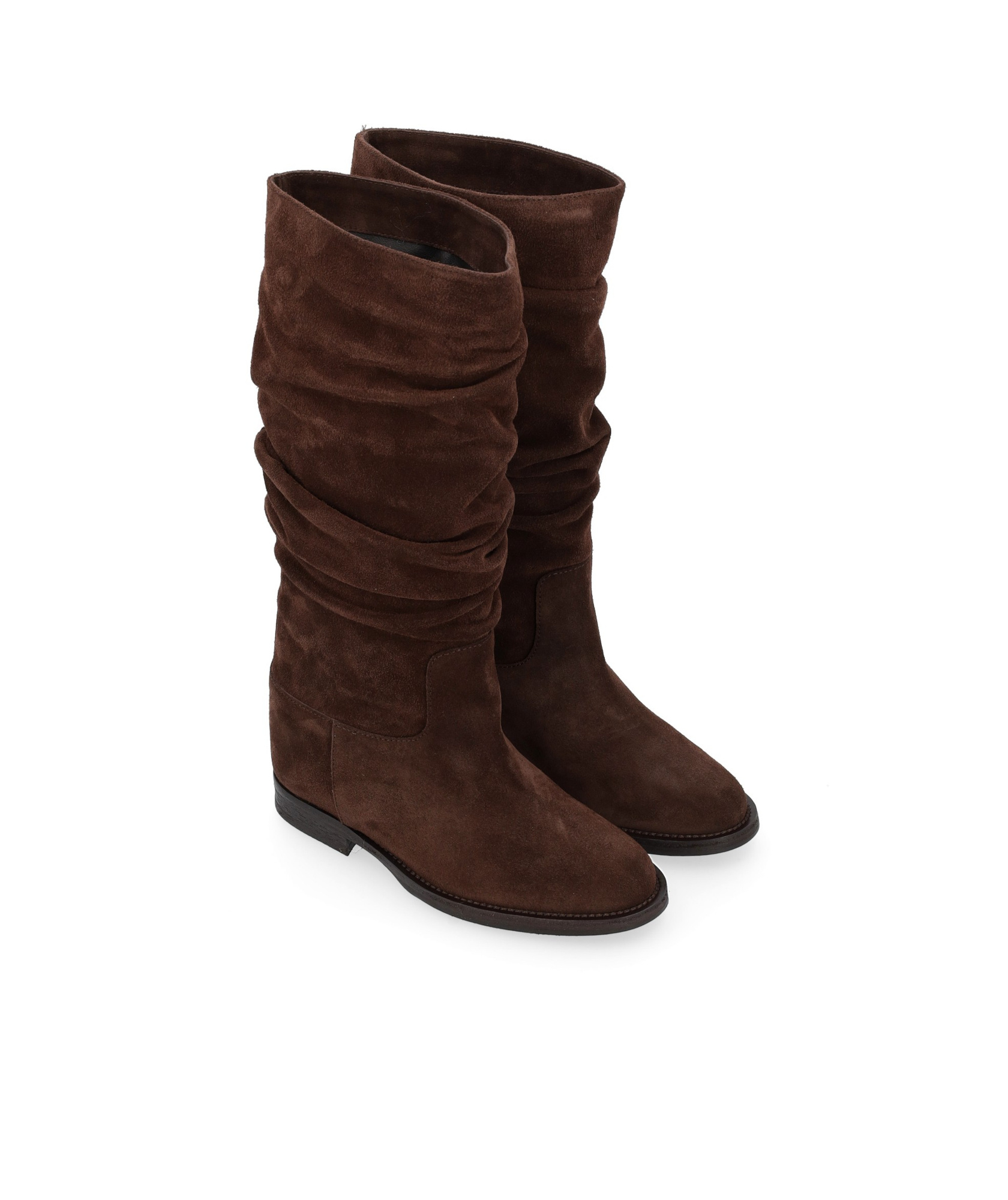 Shop Via Roma 15 Pleated Short Boots In Black