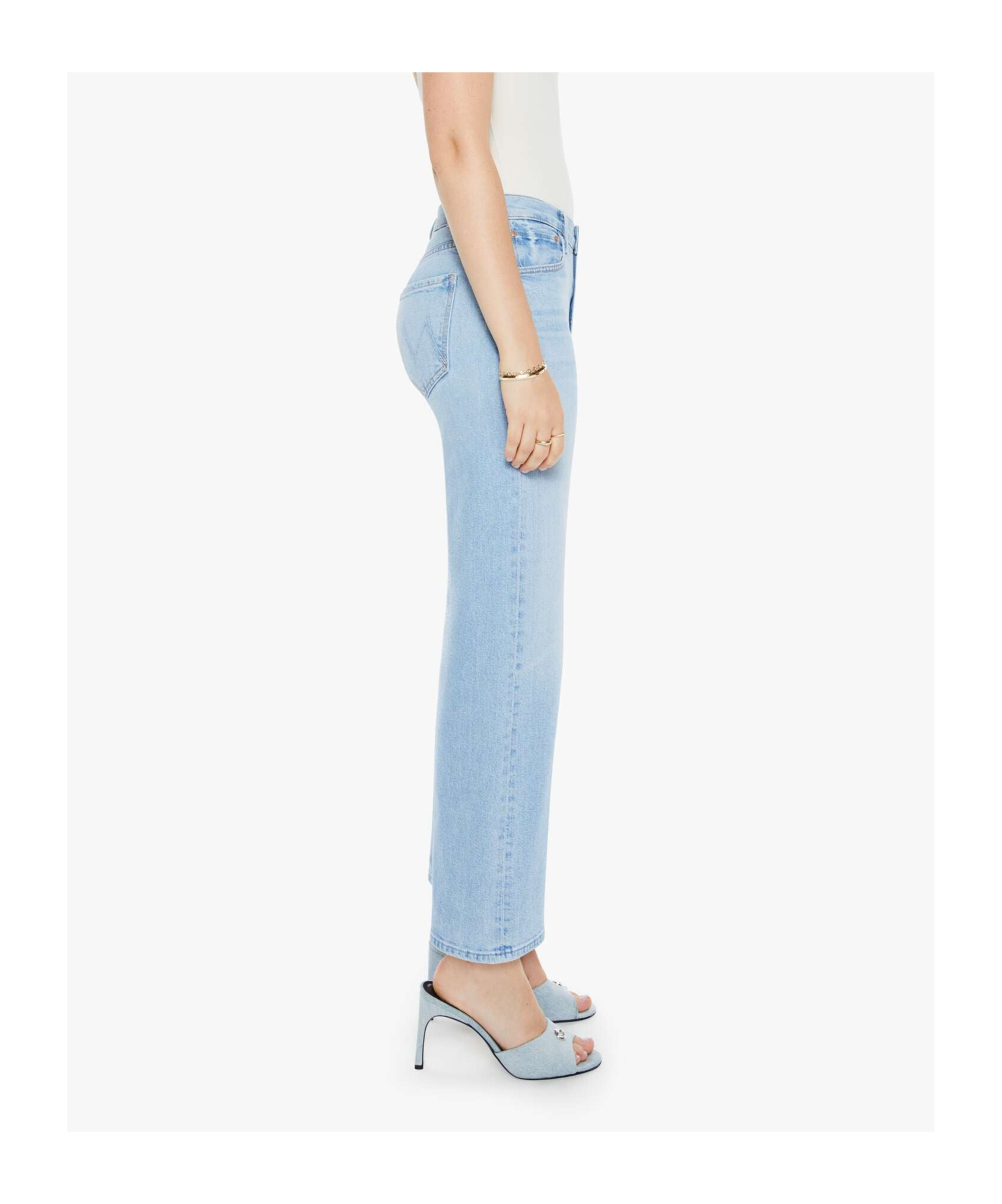 Mother Belt Loops Jeans In Blue