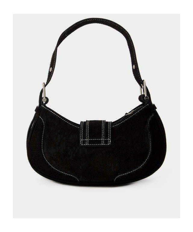 Osoi Leather  Hobo Brocle Shoulder Bag In Black
