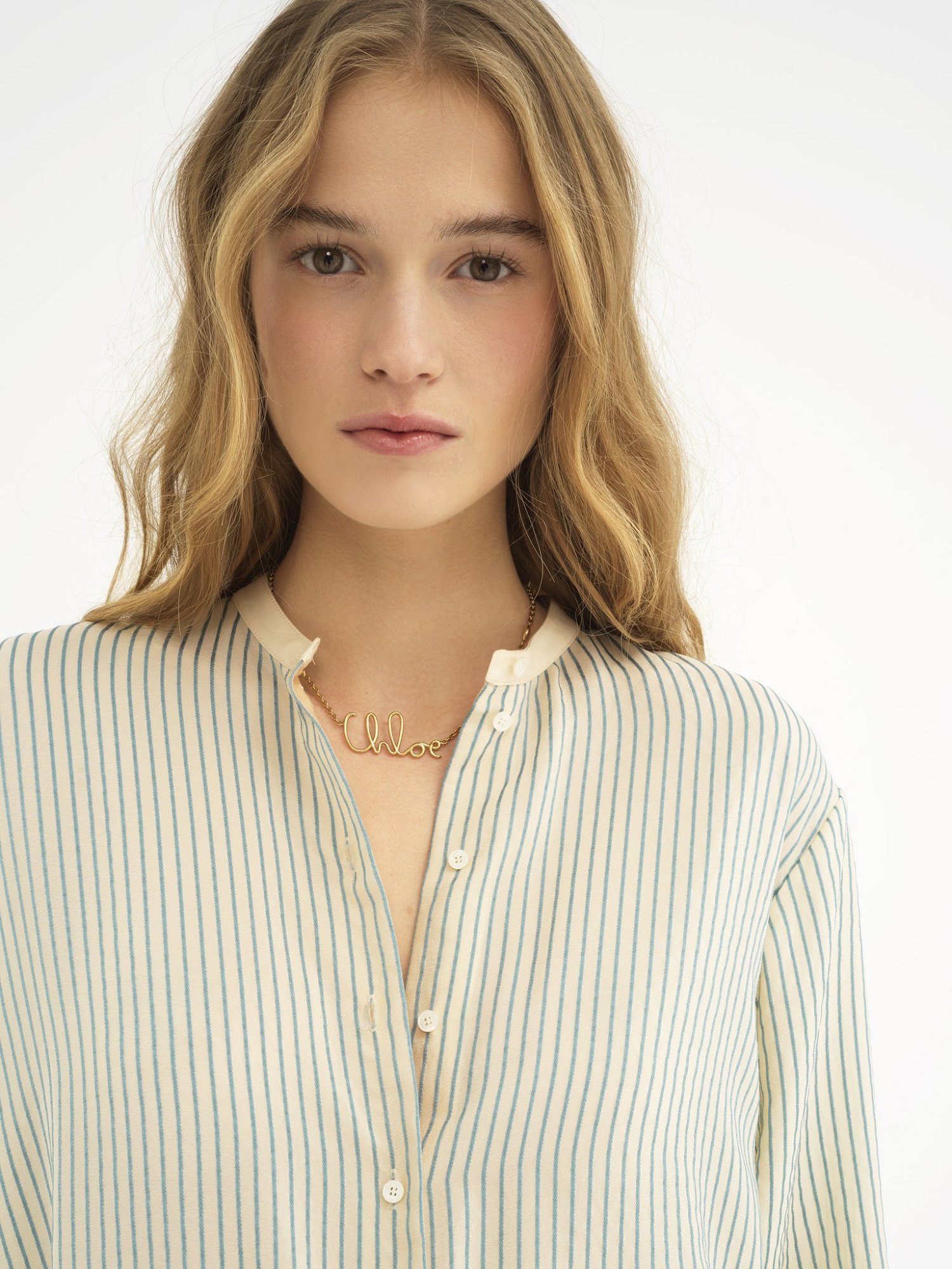 Chloé Oversized Silk Blouse In White