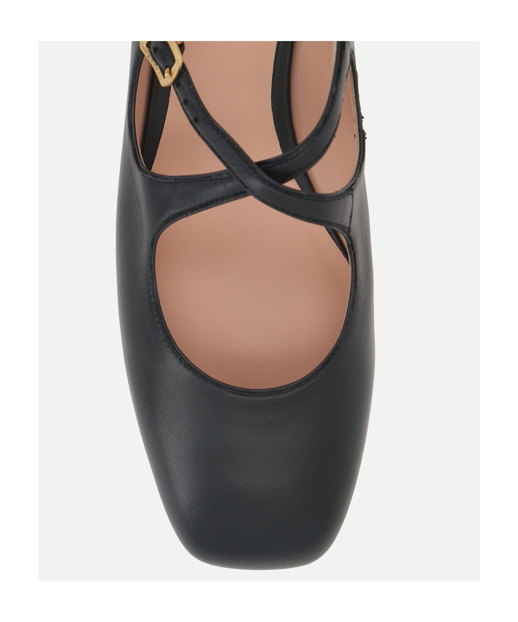 Bally Leather Cut-out Ballerinas Flat Sole In Black