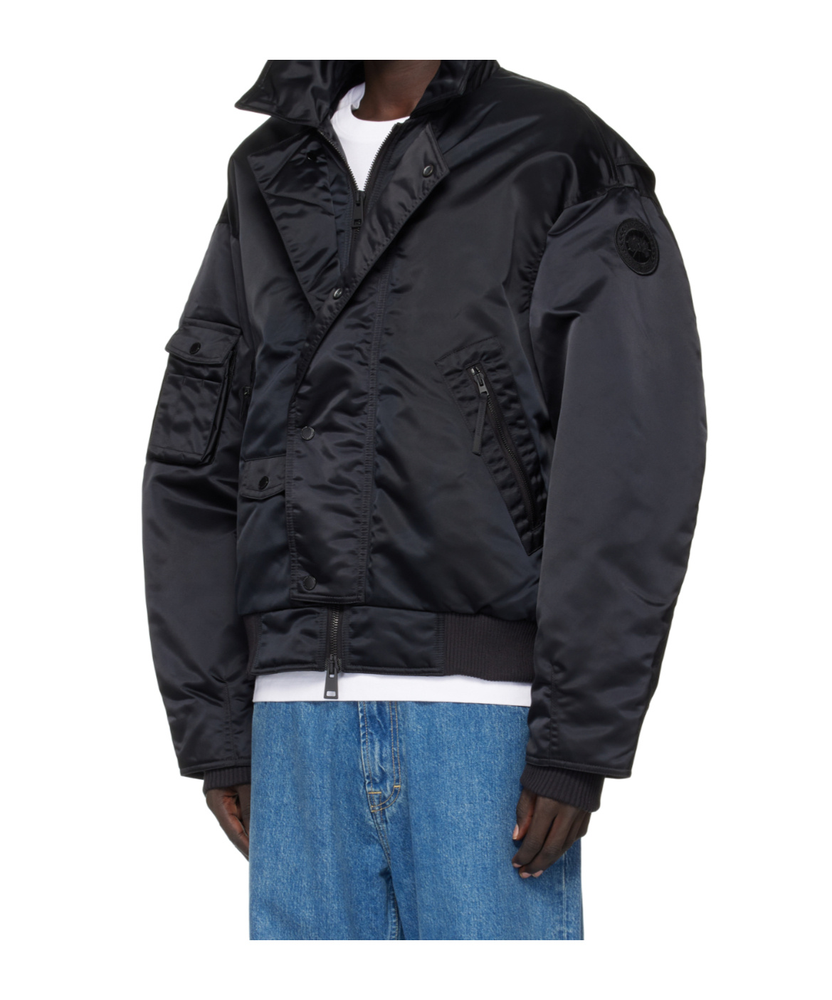 Canada Goose Lightweight Bomber Jacket Shoulder Patch In Black