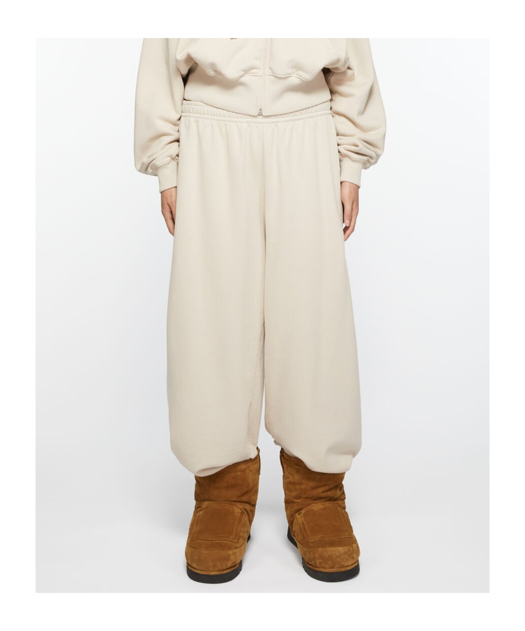 Acne Studios Shearling-lined Suede Ankle Boots In Brown