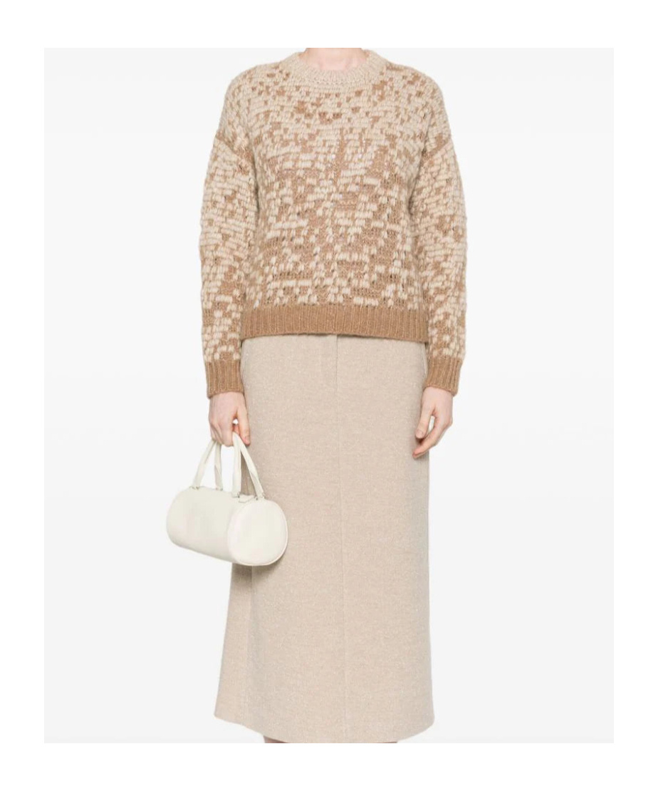 Peserico Lurex-detail Sweater In Nude