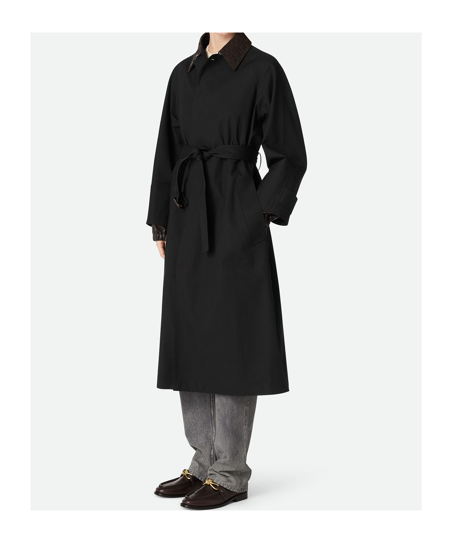 Bottega Veneta Cotton Long-sleeved Windbreaker In Black
