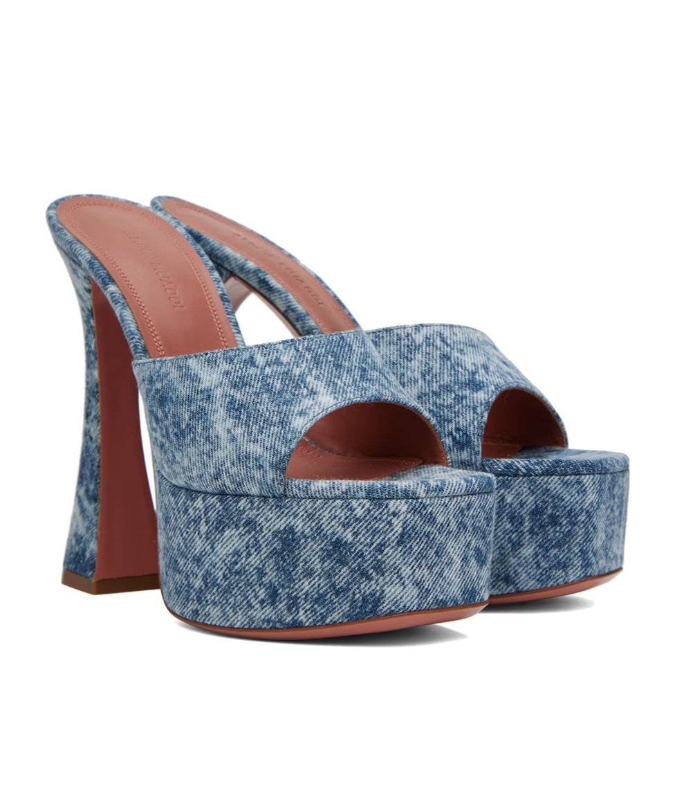 AMINA MUADDI DALIDA SQUARE-TOED HIGH-HEELED SANDALS 