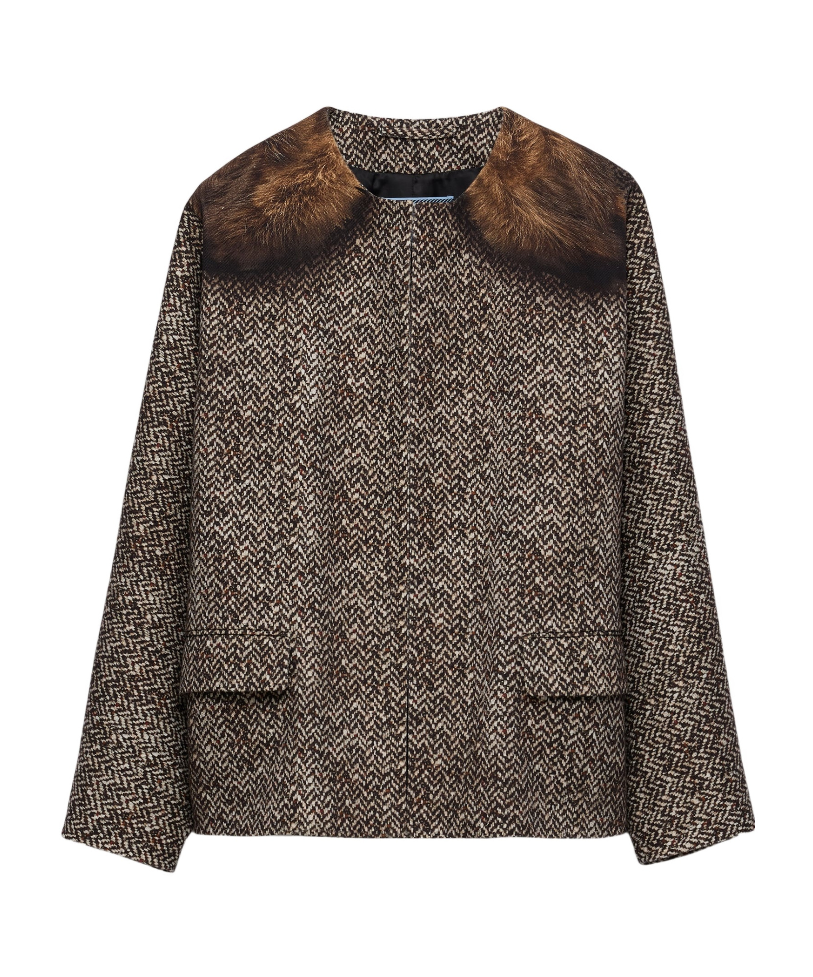 Prada Women Cotton Single-breasted Caban Jacket In Ebony