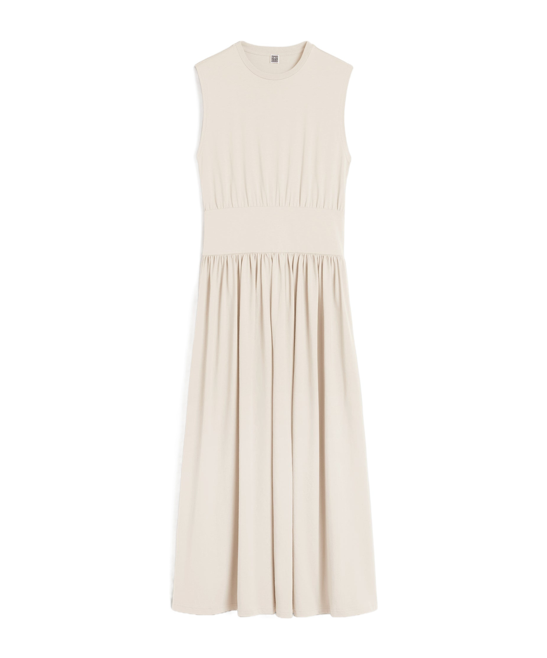 Totême Off-white Sleeveless Midi Dress In 087 Pearl