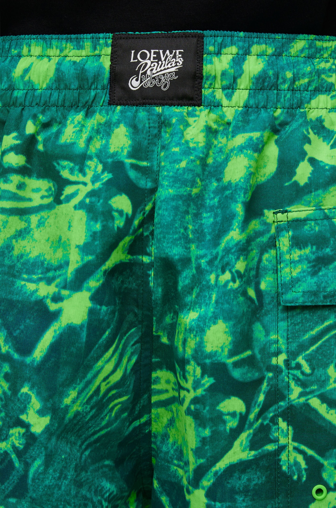 Loewe Graphic-print Drawstring Swim Shorts In Green