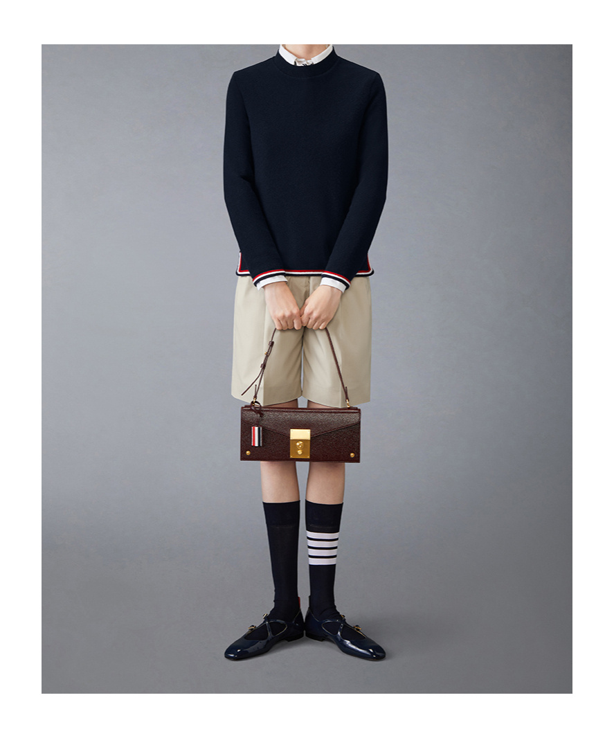 Shop Thom Browne Rwb-stripe Cashmere Jumper In Black