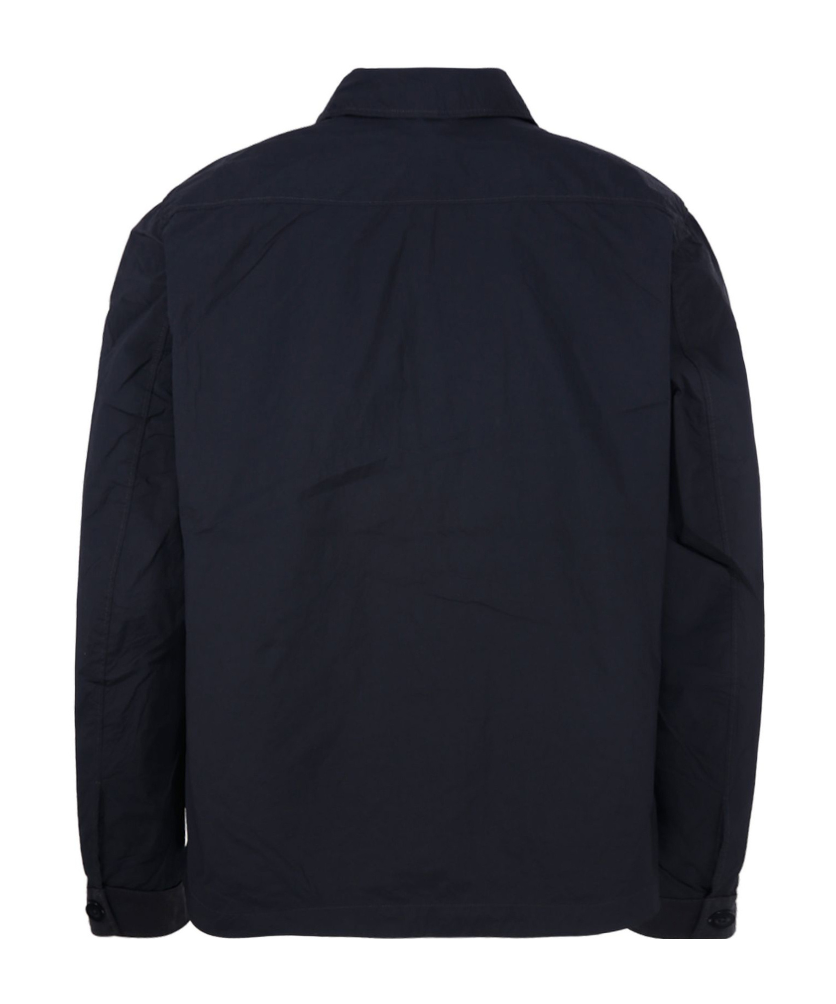 Ten C Classic Collar Navy Blue Jacket In Black