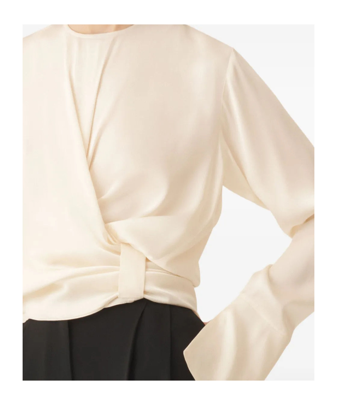 Fabiana Filippi Wrap-tie Silk Blouse In White